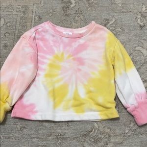 Gap toddler girl tie dye sweatshirt.